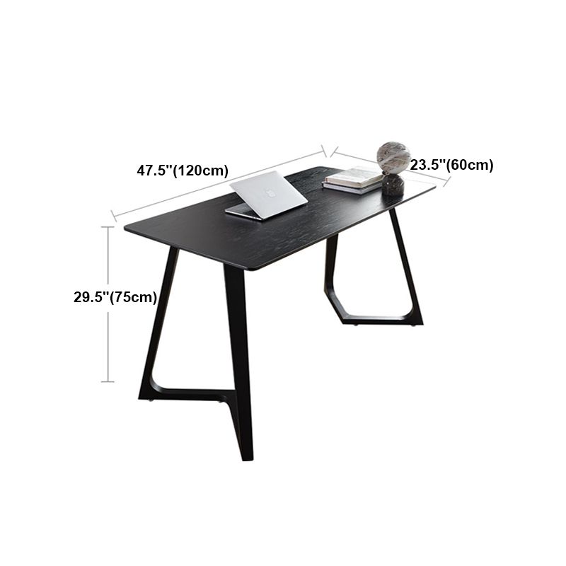 Mesa de comedor rectangular contemporánea de madera maciza mesa de madera de madera con base de trineo