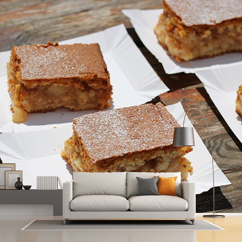 Yummy Cake Muurschildering Behang Zachte kleur Eigentijdse wandbekleding voor Cake Shop