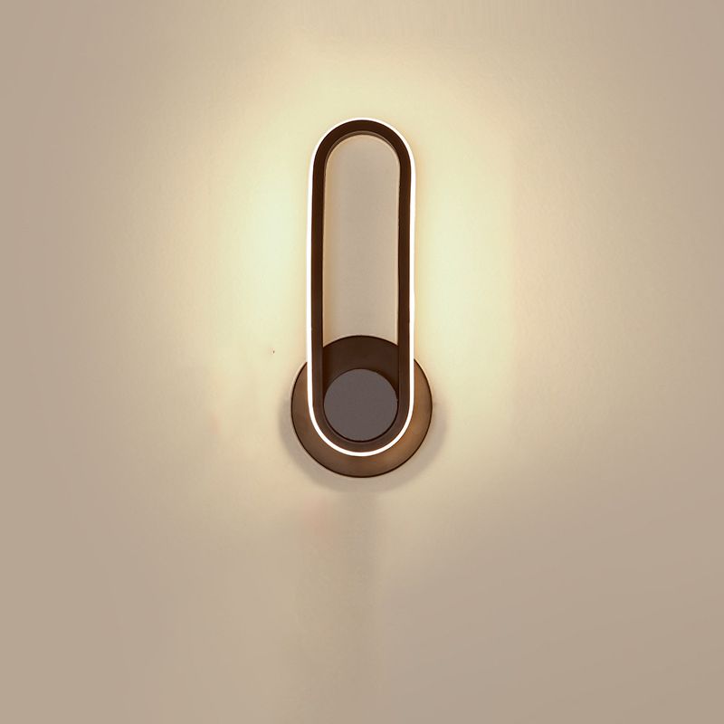Modern Minimalist LED Wall Sconce Linear Rotatable Wall Light with Acrylic Shade