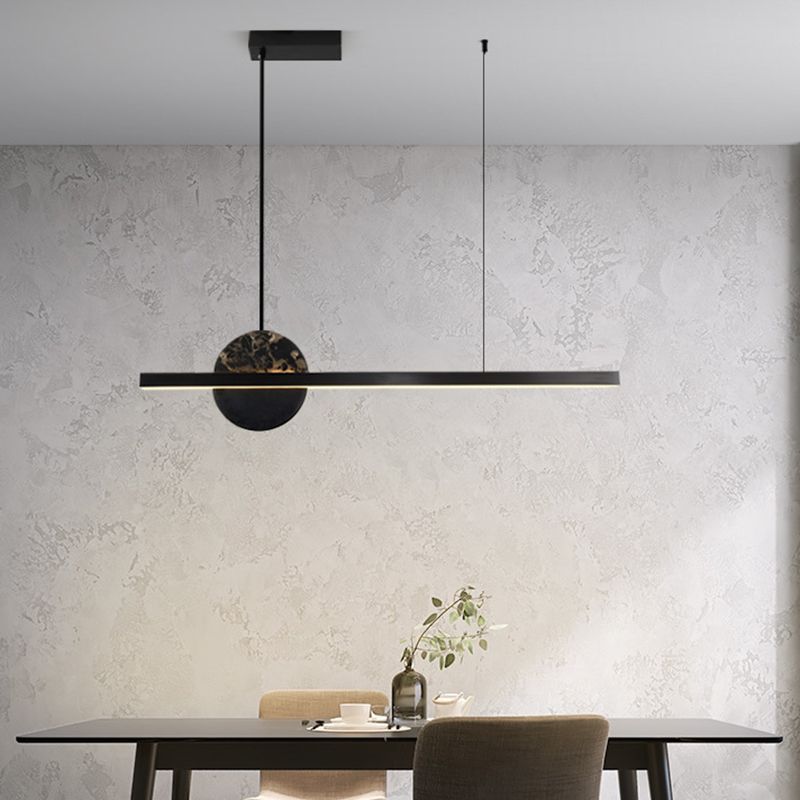 Simple Hanging Island Light Marble LED Hanging Lighting Fixture for Sitting Room