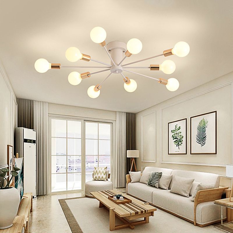 Contemporary Flush Mount Lighting Polish Finish Ceiling Light for Foyer