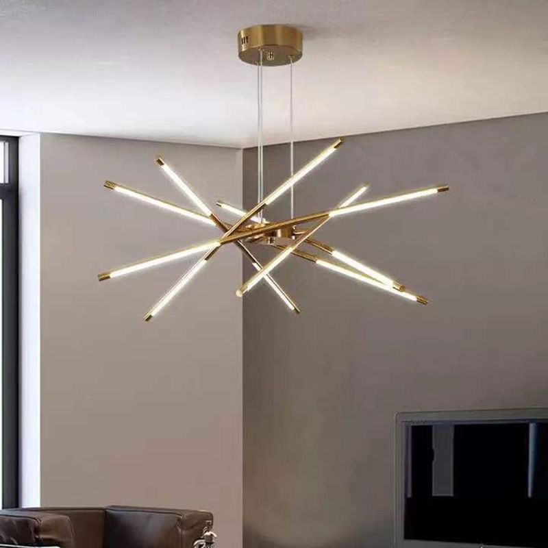 Minimalismo de lámpara de oro Luz Multi Light Light para sala de estar para sala de estar