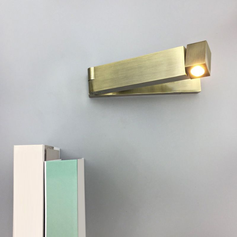 Metal Square Shape Wall Light Modern Style 1-Light Wall Mounted Light