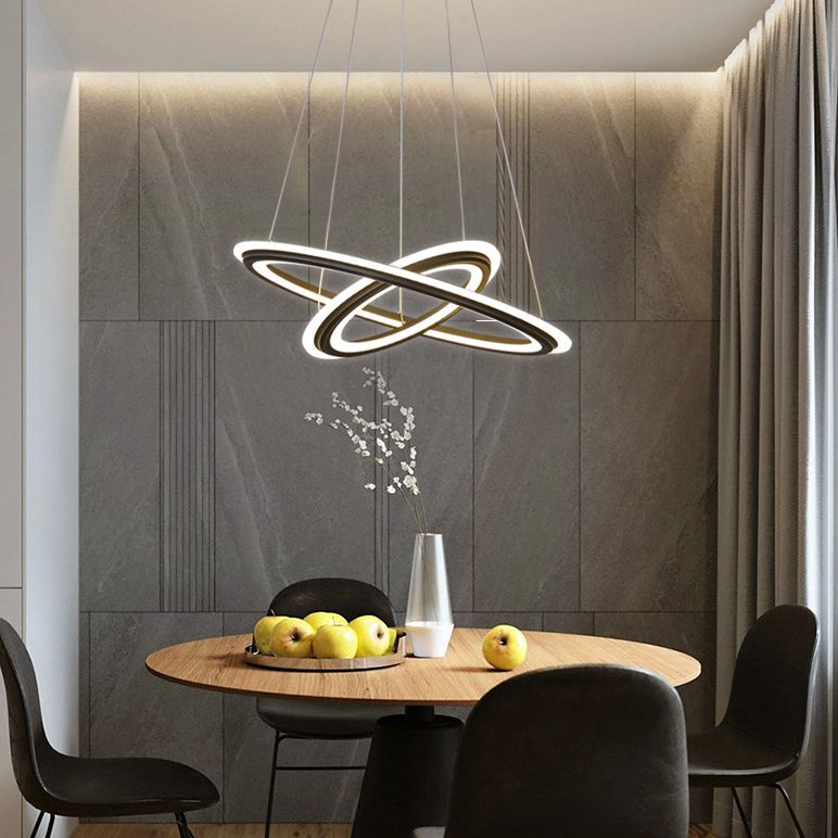 Accesorios de iluminación de lámpara de múltiples niveles Lámpara colgante de lámpara de 3 luces con sombra acrílica