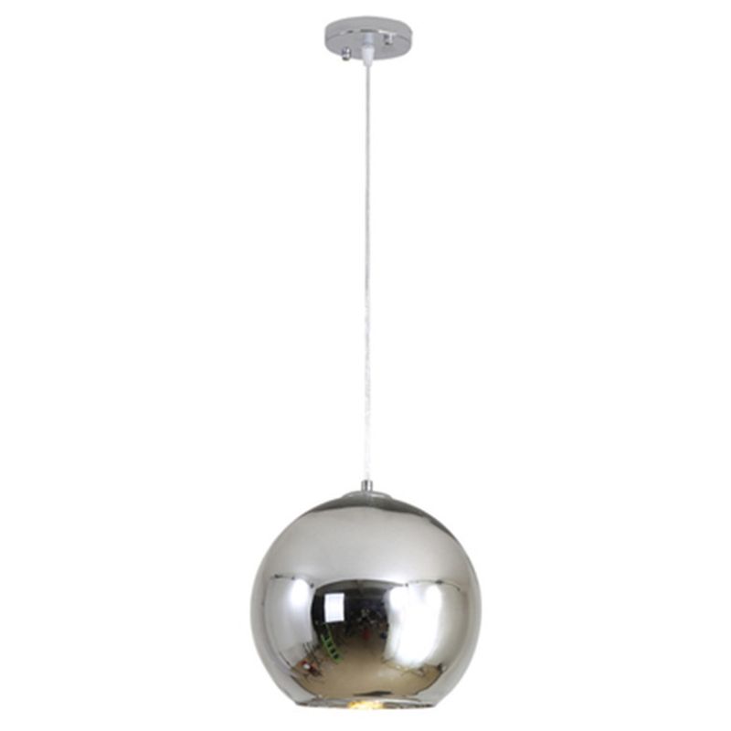 1 Light Ball Hanging Light Fixtures Postmodern Mirror Glass Ceiling Light for Restaurant