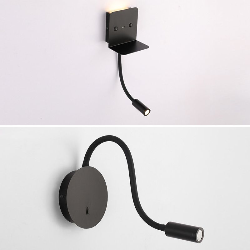 Adjustable Spotlight Design Bedside LED Reading Lamp Modern Simplicity Style Wall Mount Lamp for Bedroom