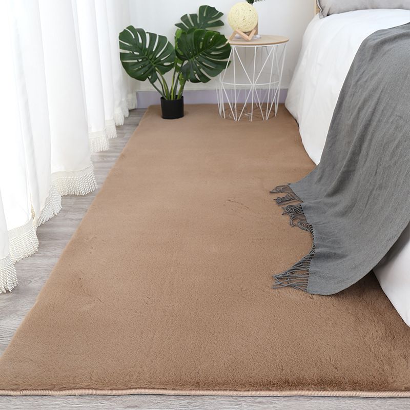 Apricot Casual Teppich Polyester Minderer Farbe Teppich Nicht-Rutsch-Backing Teppich für Wohnkultur