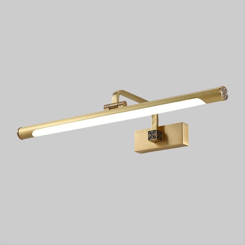 Modernisme verstelbare ijdelheid licht metalen spiegelkast LED wandlamp met lineaire acrylschaduw