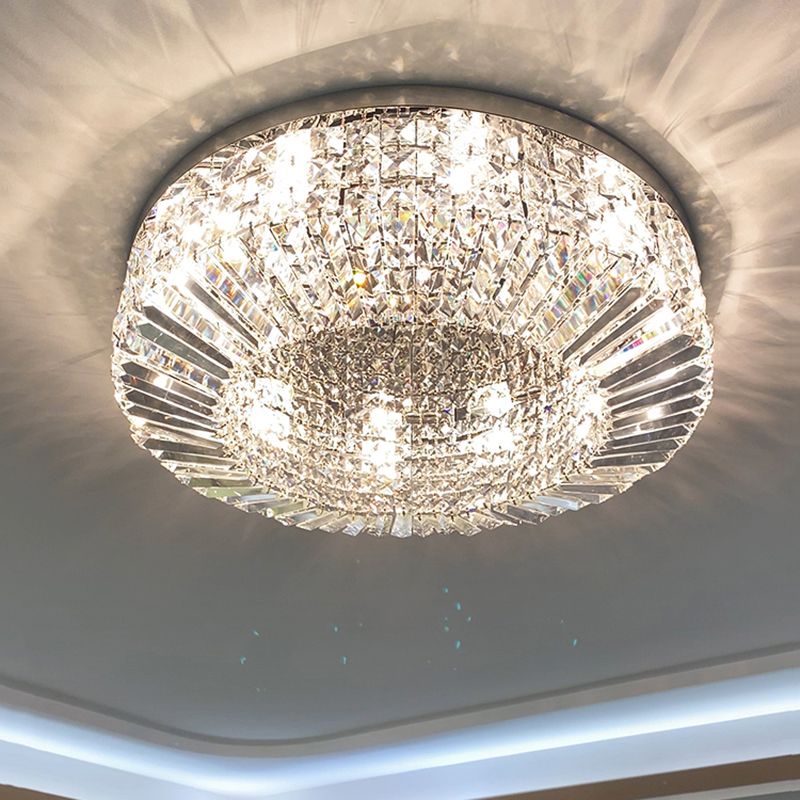 Crystal Loop Shaped Ceiling Light Fixture Simple Style Flush Mount Lighting for Bedroom