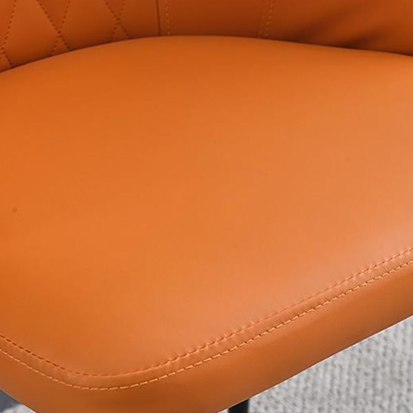 Contemporary Faux Leather Dining Chairs Metal Parsons Side Chair