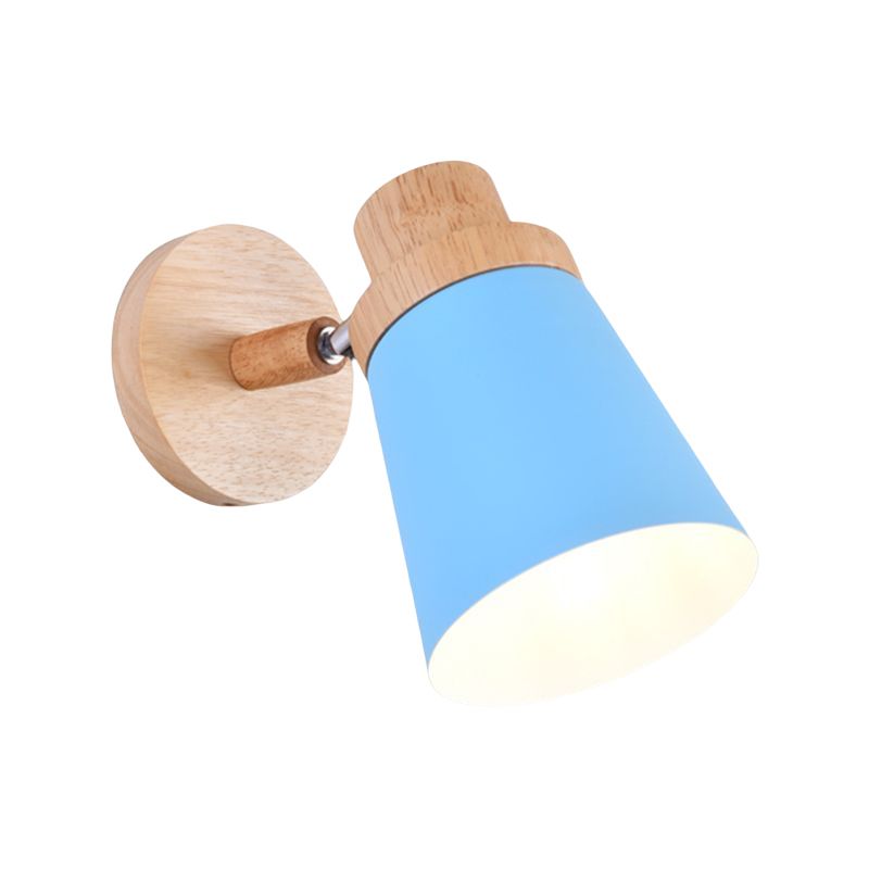 1-Light Tapered Wall Light Sconce Modern Style Metal Wall Mounted Lights