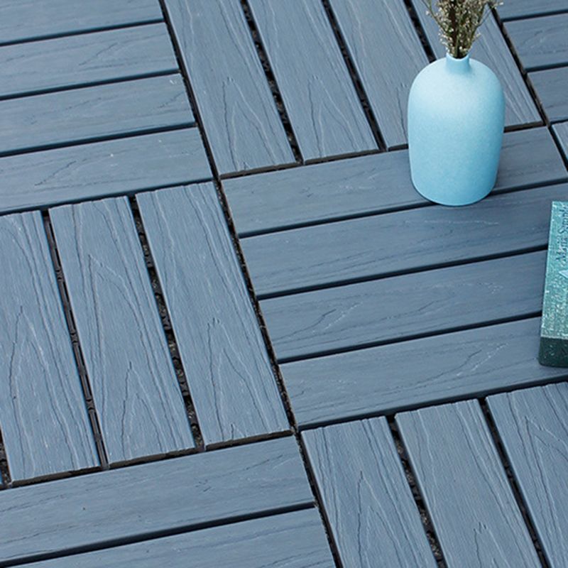 12" X 12"4-Slat Square PVC Flooring Tiles Interlocking Installation Floor Board Tiles