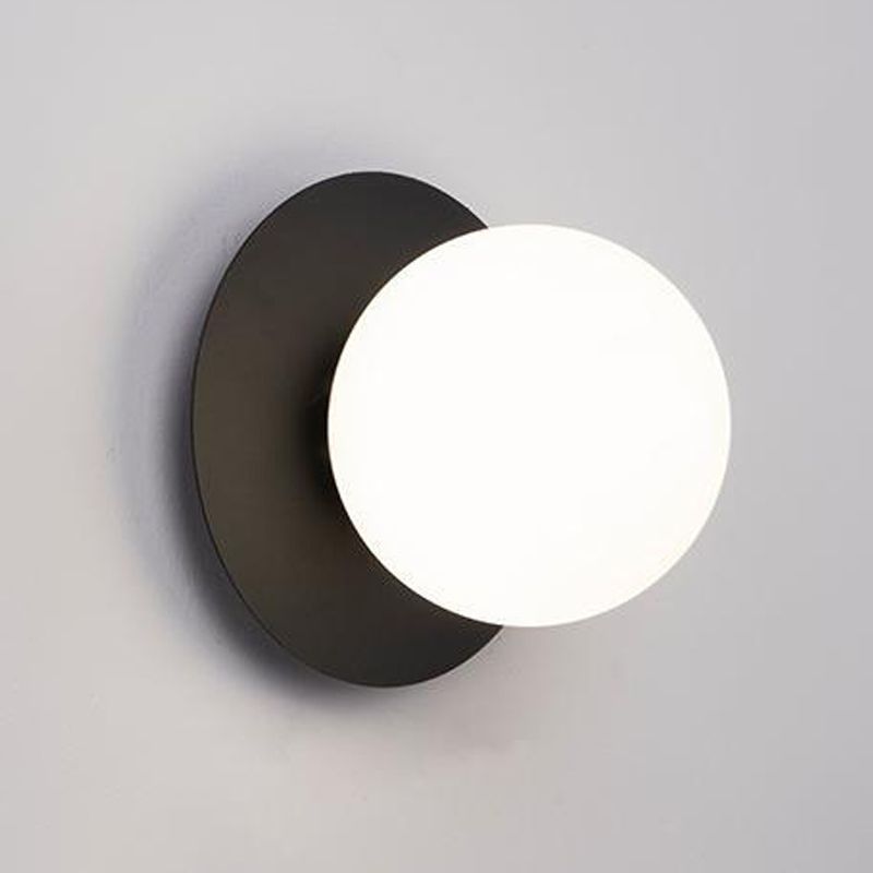 Global Wall Mount Light Fixture Simple Glass 1 Light Wall Mount Lamp