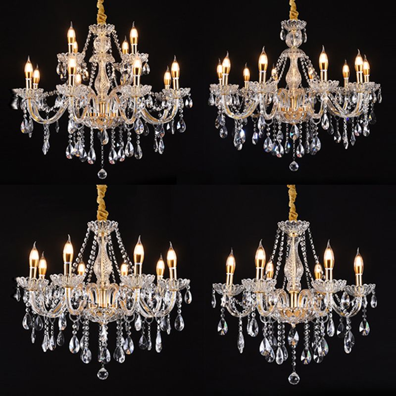 Lampada del lampadario a candeliera lampada vittoriana Crystal sospesa il lampadario per soggiorno