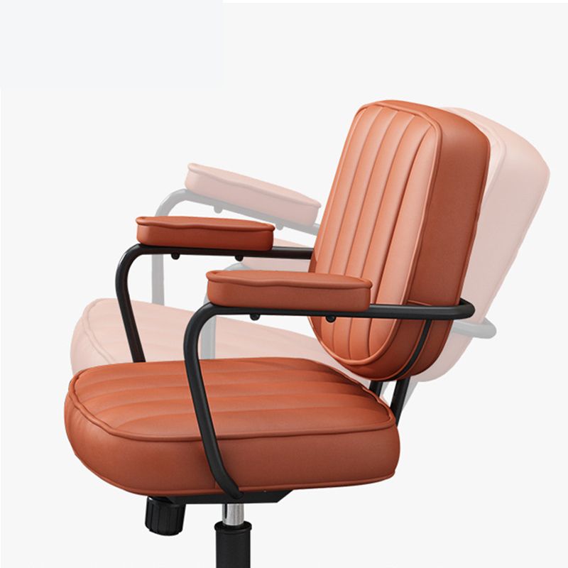 Faux Leather Task Chair Modern Adjustable Tilt Mechanism Office Chair