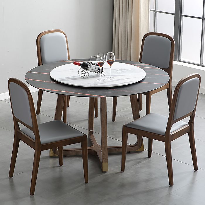 Chaise de salle à manger solide latérale de Style moderne, chaise à dossier ouvert en cuir pour usage domestique