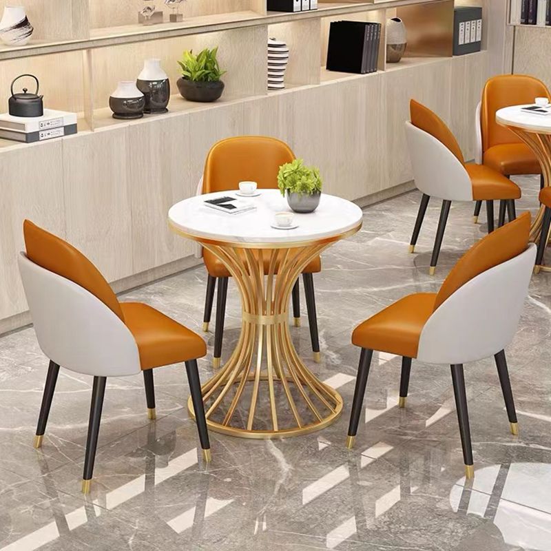 Nordic Round Stone Dining Table 1/3/4/5 Pieces Dining Set for Dining Room