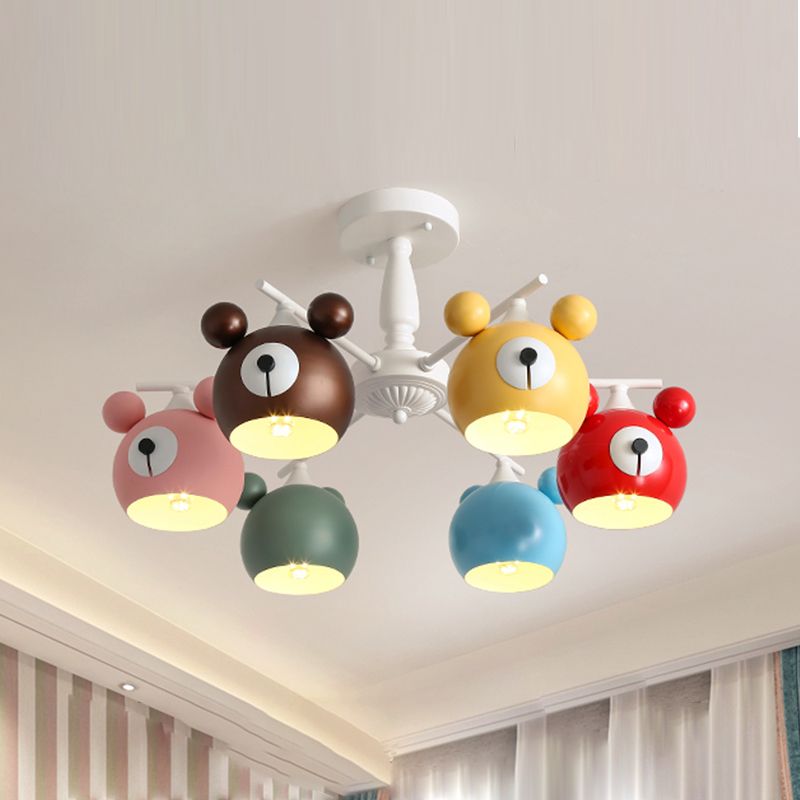 Modern Style Chandelier Light Nordic Macaron Metal Pendant Light for Living Room