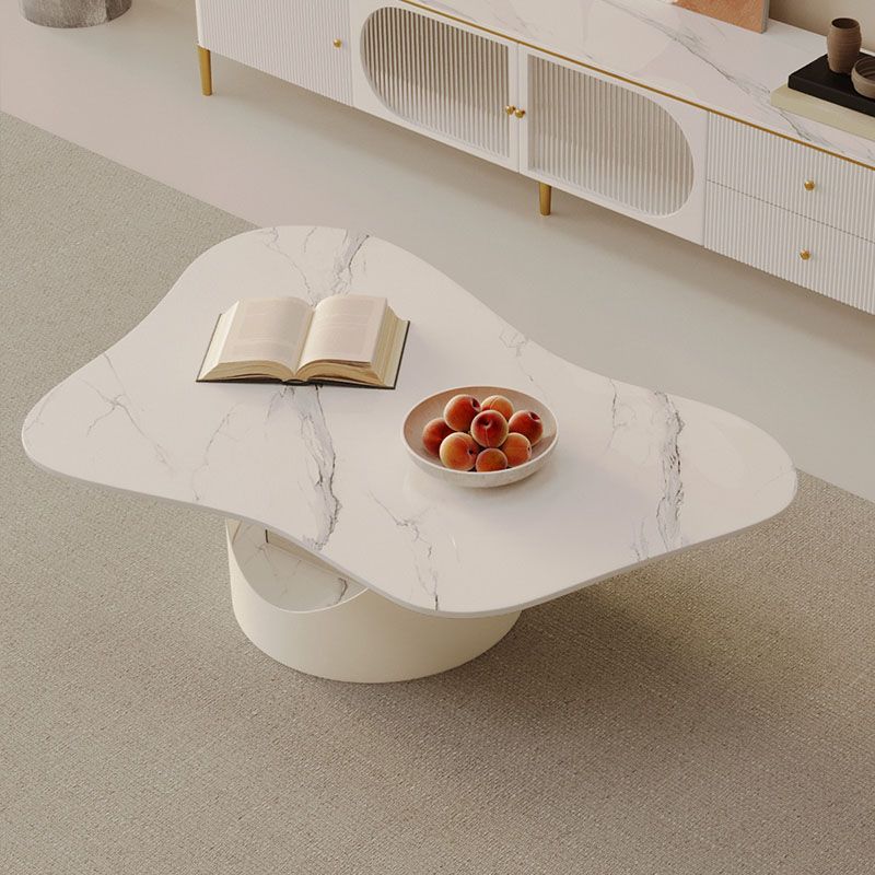 Modern Abstract Coffee Table with Storage Geometric Cocktail Table