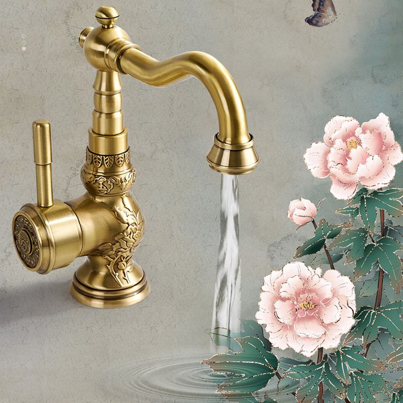 Traditional Kitchen Faucet Brass High Arc Gold Standard Kitchen Faucets Single Handle