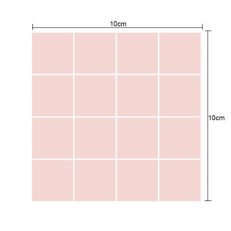 Minimalist Grid Wallpaper Panels for Kitchen 2.2-sq ft Wall Covering in Pastel Color, Easy Peel off