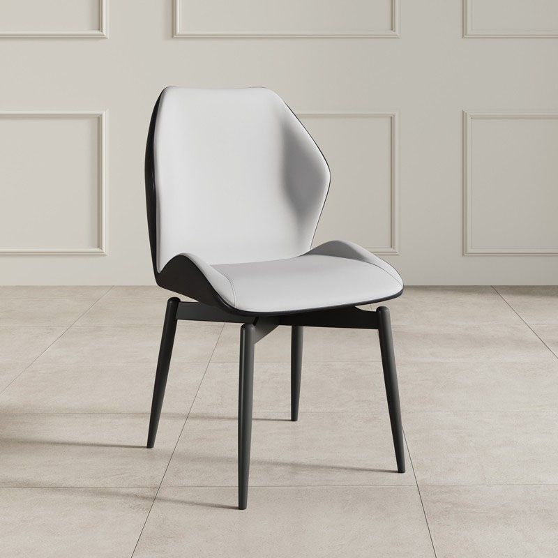 Contemporary Kitchen Arm Chairs Wingback Side Side Chair with Metal Legs