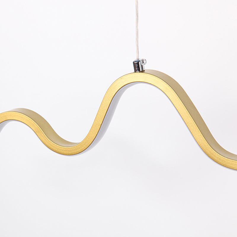 Luces de la isla de forma lineal Modern de metal de estilo de metal de 2 luces de iluminación de 2 luces