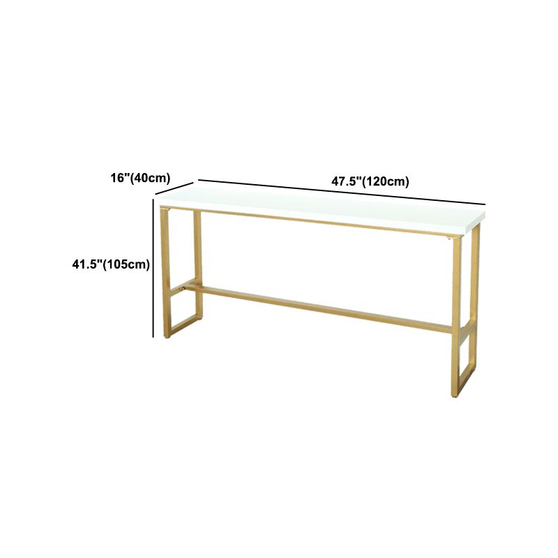 1/4 Pieces Moderns Rectangle Pub Table Set Wooden Counter Table with High Stools