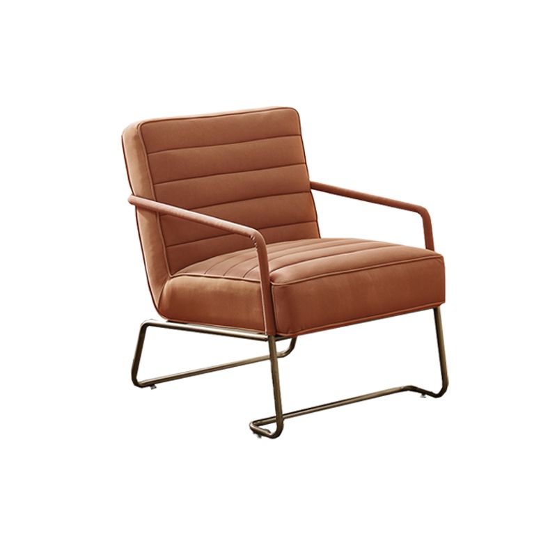 Arms Included Lounge Chair Living Room Chair with Gold Tone Legs