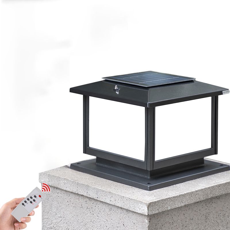 Modern LED Pillar Light Minimalist LED Solar Lighting Fixture for Garden