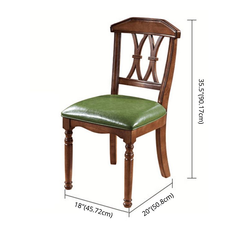 Comedor de madera Juego de altura estándar tradicional con muebles de comedor rectangulares