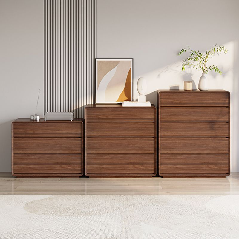 Modern Rectangle Cabinet Brown Wood Side Cabinet with Drawer
