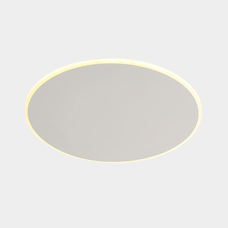 Single White Modern Flush Mount Lighting Circle LED Ceiling Light for Bedroom