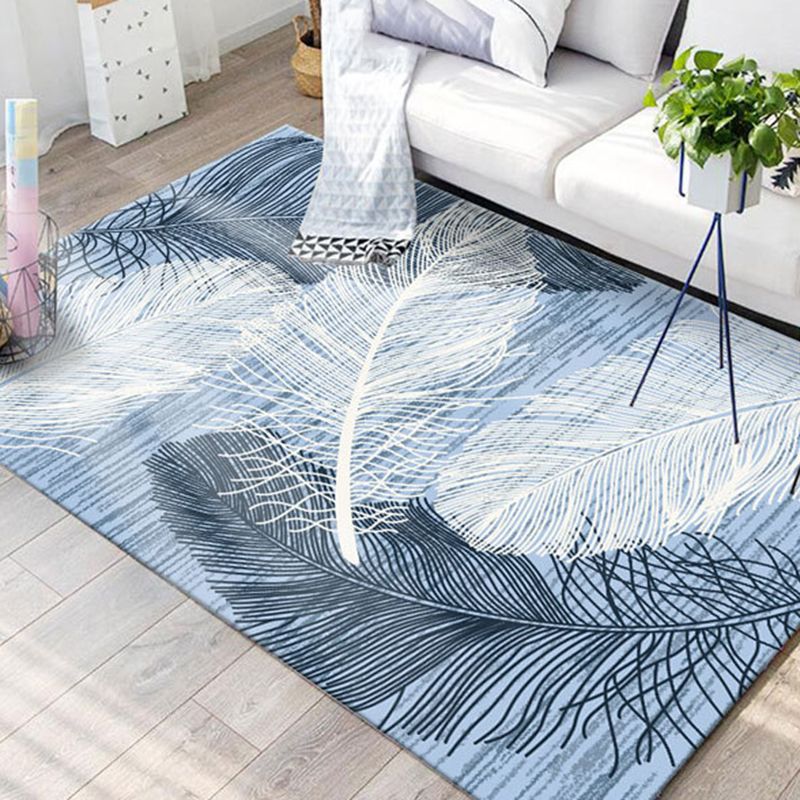 Moderne planten esthetische zachte vloerkleed rechthoek Weefgetekleed voor slaapkamer