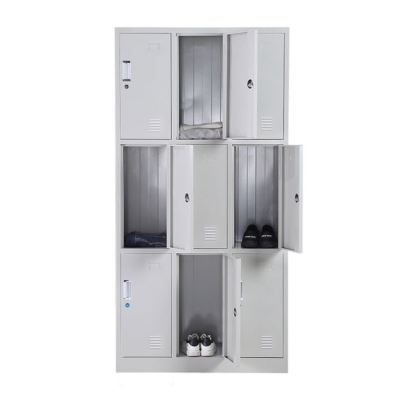 Metal Wardrobe Cabinet Contemporary Grey Wardrobe Armoire for Home