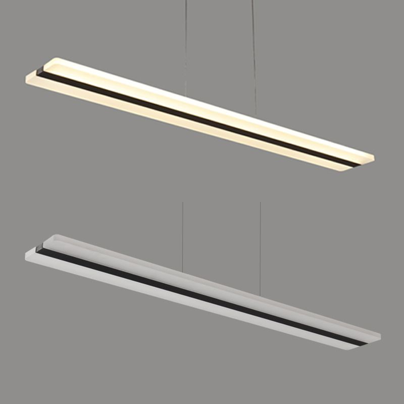 Black Island Lighting Fixtures Modern Style LED Hanging Lamp for Dining Room