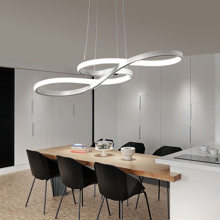 Luz de colgante de colgante de estilo minimalista moderno lámparas colgantes de aluminio