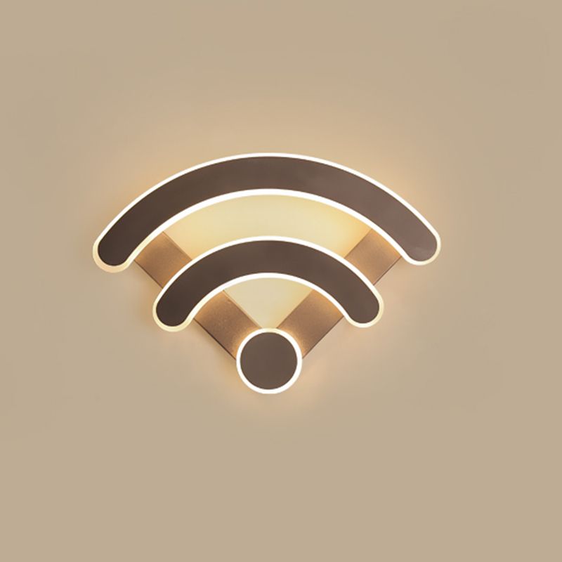 Oval Sconce Light Fixture Creative Minimalist Style Acrylic 1 Light Sconces