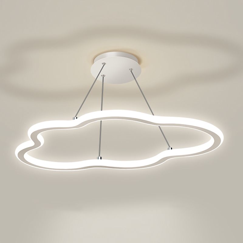 Nordischer Wolkenkronleuchter Metall Eins Licht LED Kronleuchter Anhänger für Wohnzimmer