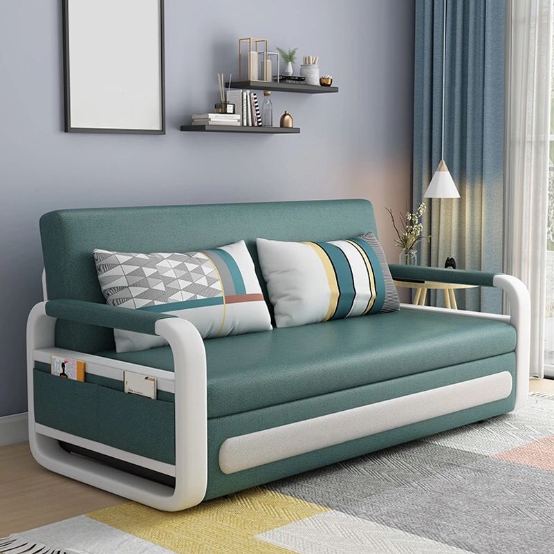 Scandinavian Sofa Bed Metal Fabric Upholstered Storage No Theme Bed