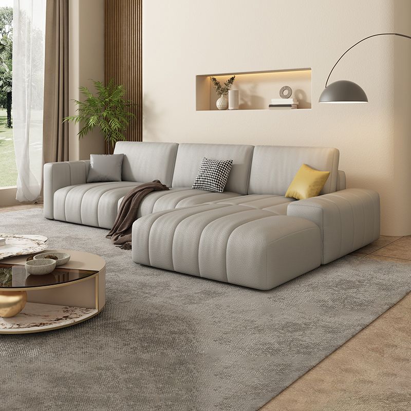 Scandinavian Stain-Resistant for Living Room Square Arm Sofa & Chaise