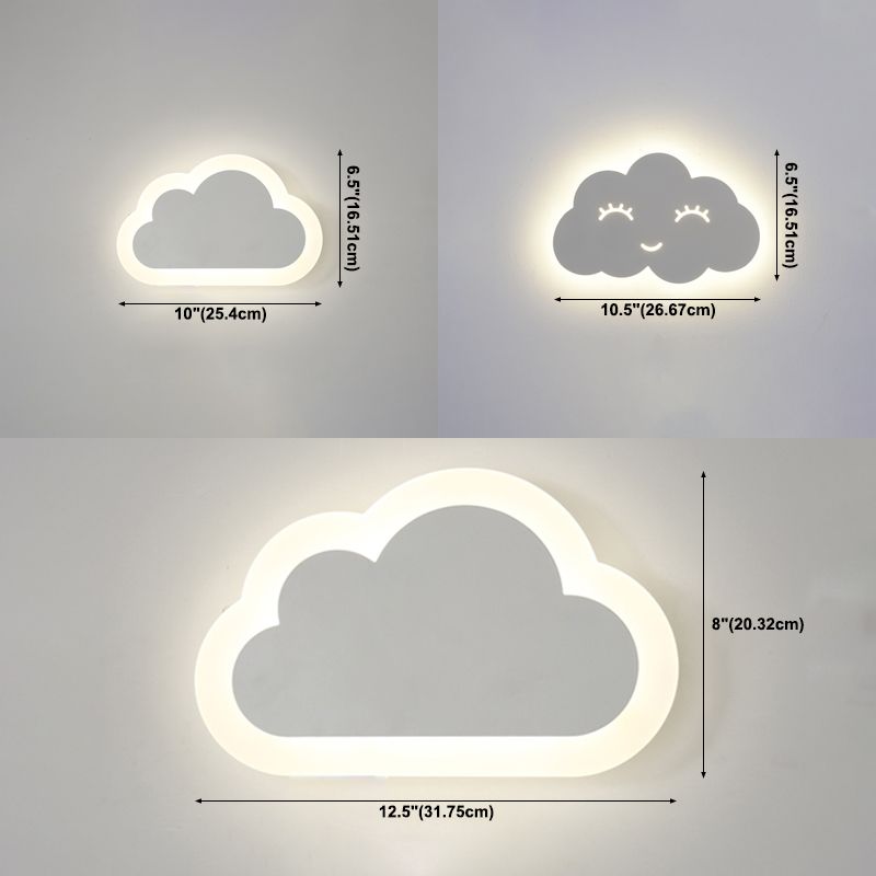 Stile per bambini unica sfumatura sfondata in metallo 1 illuminazione montata a parete