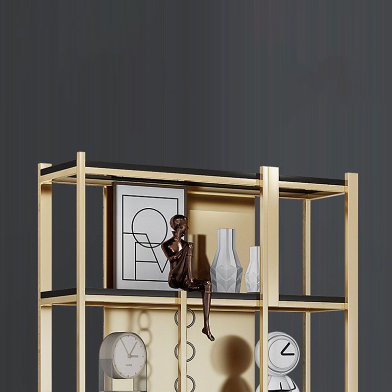 11.81"W 78.74"H Bookshelf Open Back Glam Style for Study Room Home Office