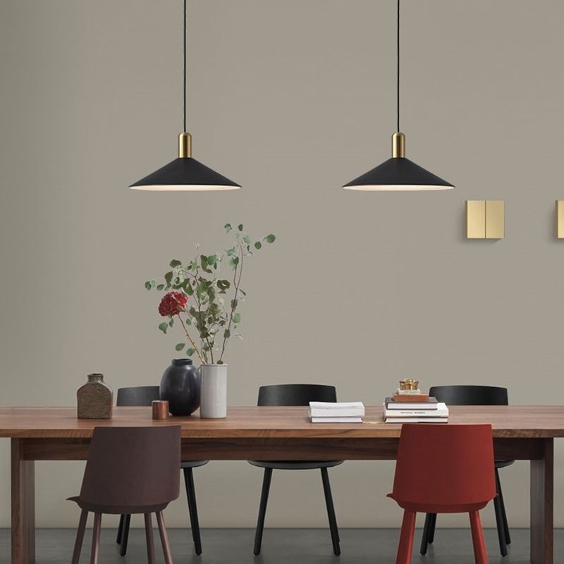 Postmodern Metal Hanging Light Pendant Light Conical Shape Hanging Light for Kitchen