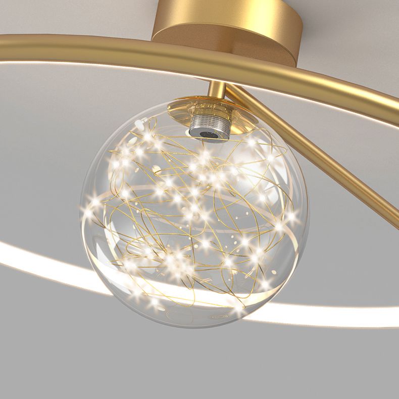 Hedendaags aluminium 1-licht LED-spoelmontagecirkel plafond gemonteerd licht voor slaapkamer