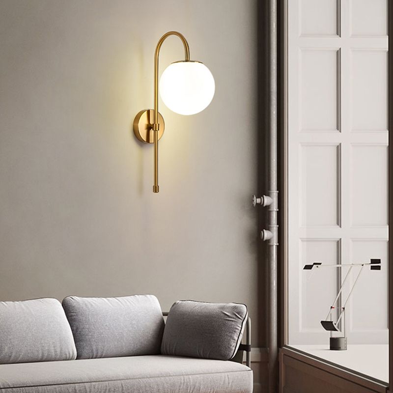 Nordische Wand montieren leichte moderne einfache Glasschatten Wandleuchte für Wohnzimmer