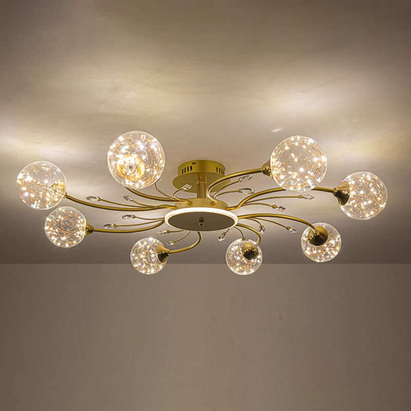 Glass rotondo a fiuto luce soffitto moderna luci a sfioramento dell'illuminazione a montaggio