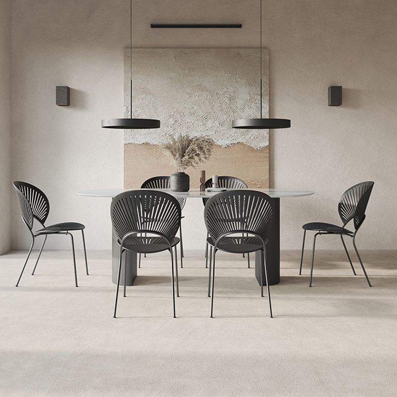 Contemporary 1/4/7 Pieces Dining Set Sintered Stone Dining Set for Dining Room