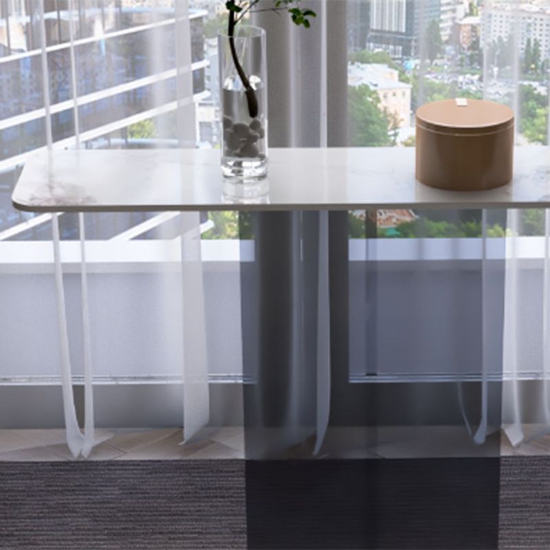 Rectangle Shape Contemporary Console Table Black/White Stone Console Sofa Table