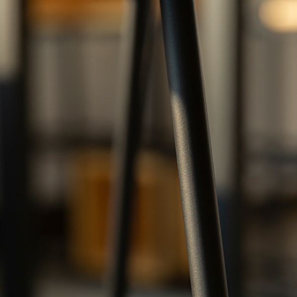 Modern Armless Backless Counter Stool Iron Bar Stool with Pedal for Milk Tea Shop